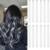 GZVIS 12-piece white clip-in hair extensions, 22 inches, for versatile daily styling