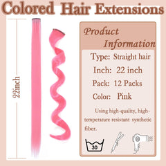 GZVIS pink extensions offer rich color variety for quick, colorful styling.