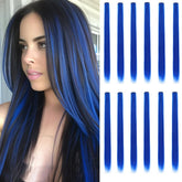 GZVIS Crystal Blue hair extensions 22-inch packaging keeps hair tangle-free.