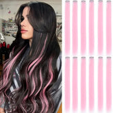 GZVIS light pink clip-in extensions for quick color enhancement and length