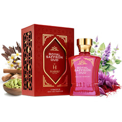Elegant gift box for H HABIBI Royal Saffron Oud packaging