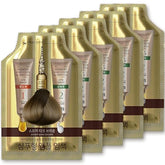 HAARAZ Brown hair dye shampoo sachet pack for quick color in one step.