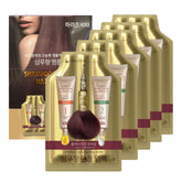 HAARAZ hair dye shampoo ampoule wine brown box packaging showing easy color at home