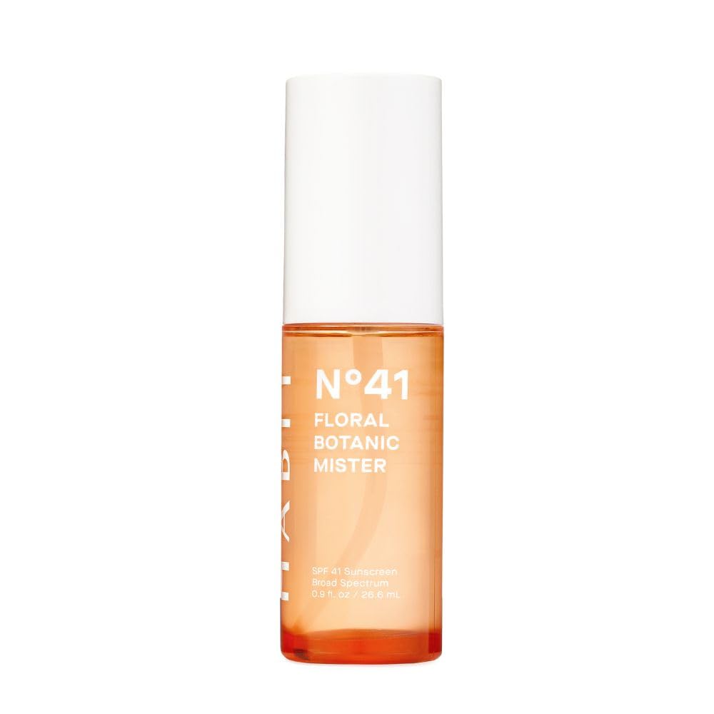 Habit N°41 floral botanic sunscreen mist bottle offers touchless, daily protection.
