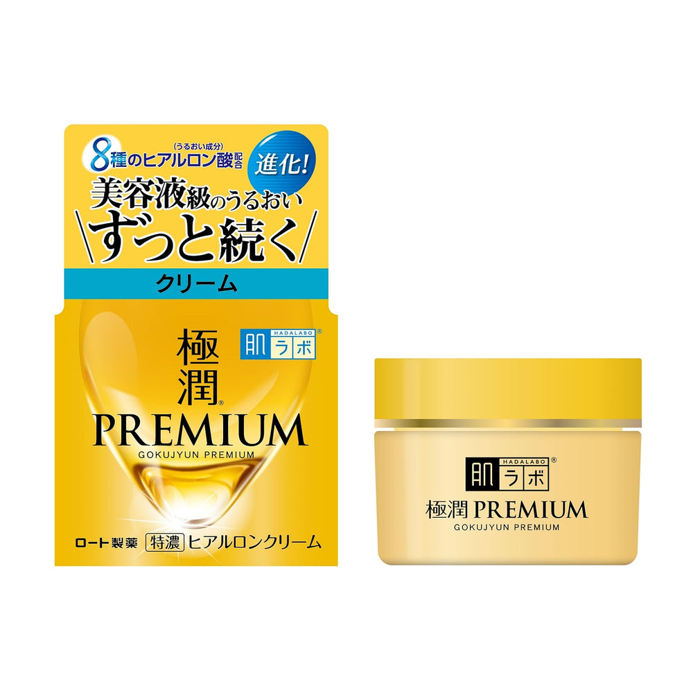 Hada Labo Gokujun Premium Hyaluronic Cream 50g jar for smooth hydration