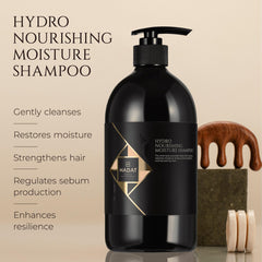 HADAT shampoo label close-up highlighting clean formula.