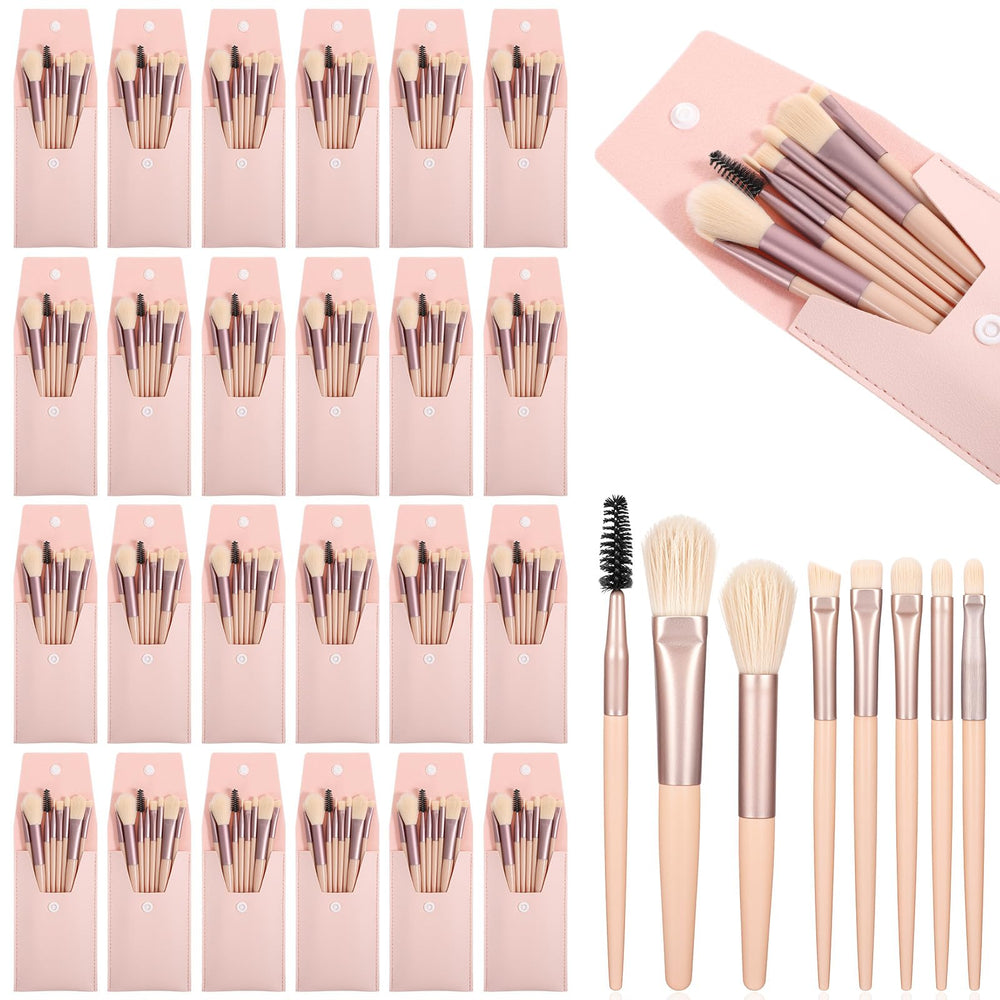 HaiFafafaing 24 sets of mini travel makeup brushes with bag, ready for on the go beauty