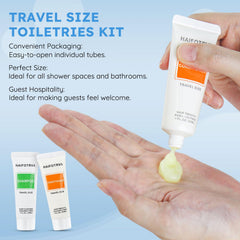 HAIFOTRVA individually wrapped shampoo set, easy guest distribution.