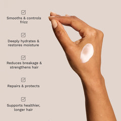 HAIR BURST with black oat extract helps retain moisture for frizz control.
