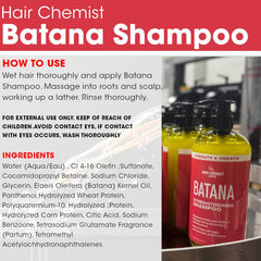 Hair Chemist Batana duo packaging emphasizes easy access to large bottles for regular use