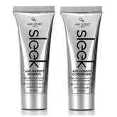 Hair Chemist SLEEK shampoo tube demonstrates anti humidity protection for sleek, frizz free hair