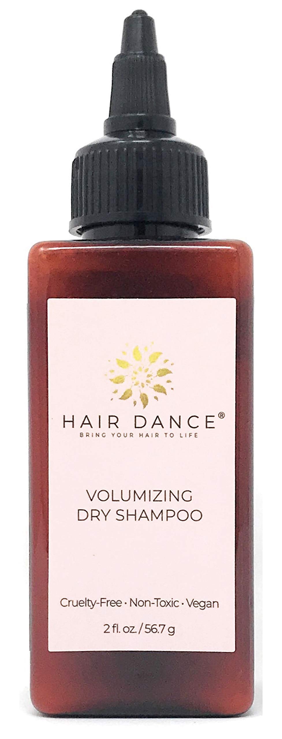 Hair Dance dry shampoo powder bottle with grapefruit scent for quick refresh on the go