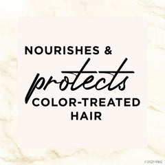 Hair Food Color Protect conditioner rinse leaves a silky finish on colored hair.