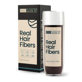 Hair Illusion brown bottle pour shows mess-free application for quick touch-ups