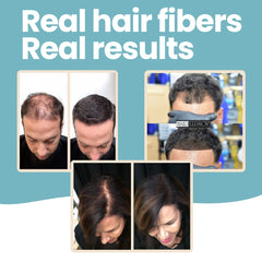 Hair Illusion fuller look closeup demonstrates natural blend with hair.