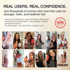 Hair Labs Biotin Peptide Hair Restore Shampoo lather close-up, nourishing follicles and reducing breakage.