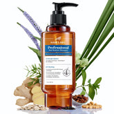 Hair Labs shampoo bottle front view highlighting DHT-blocker benefits for hair strength