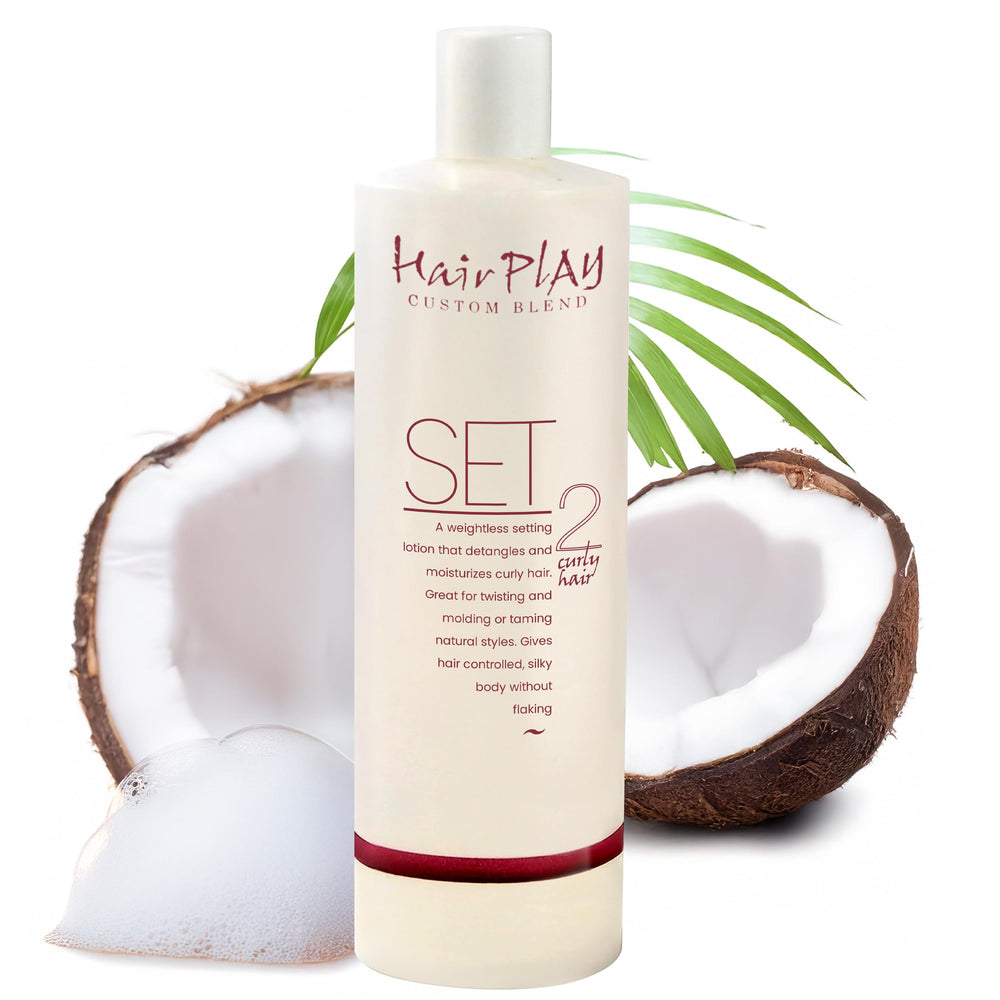 Hair Play Set 2 foam bottle front view with refill option for eco-friendly styling