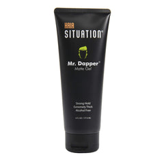 Applying Hair Situation Mr. Dapper Matte Gel for a clean matte finish.