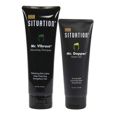 Hair Situation Mr. Dapper Matte Gel bottle offers strong all-day hold.