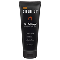 Hair Situation Mr. Polished bottle dispense for easy, controlled styling with a polished finish.