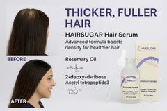 Hair Sugar scalp close-up applying serum targeting thinning areas for potential improvement.