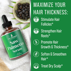 Hair Thickness Maximizer serum packaging shows usage directions clearly.
