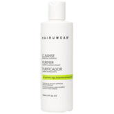 Hair U Wear cleansing shampoo bottle demonstrates gentle cleaning for synthetic wigs
