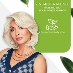 Hair U Wear wig care bottle highlights residue removal from styling products