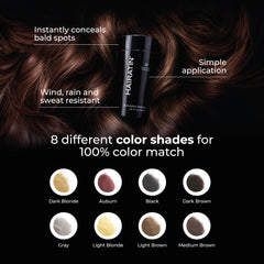 HAIRATIN bald-spot concealment in action provides seamless coverage.