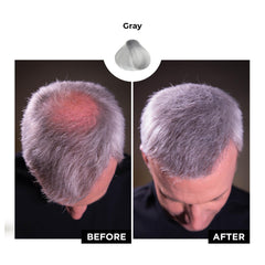 HAIRATIN fiber dispersion close-up shows natural color and texture match.