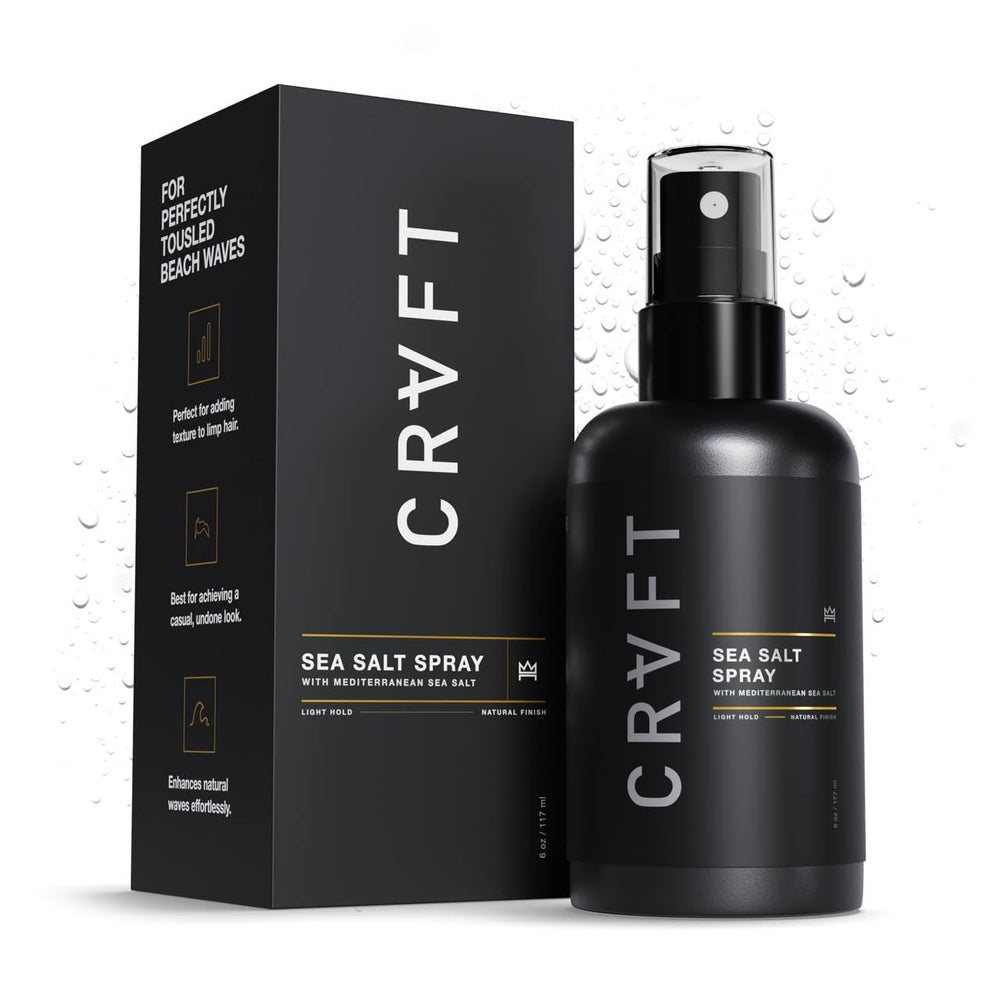 Hair Craft Co. CRVFT Sea Salt Spray bottle for natural texture and subtle volume.