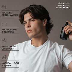 Hair Craft Co. CRVFT Sea Salt Spray natural finish for a relaxed, lived-in look.