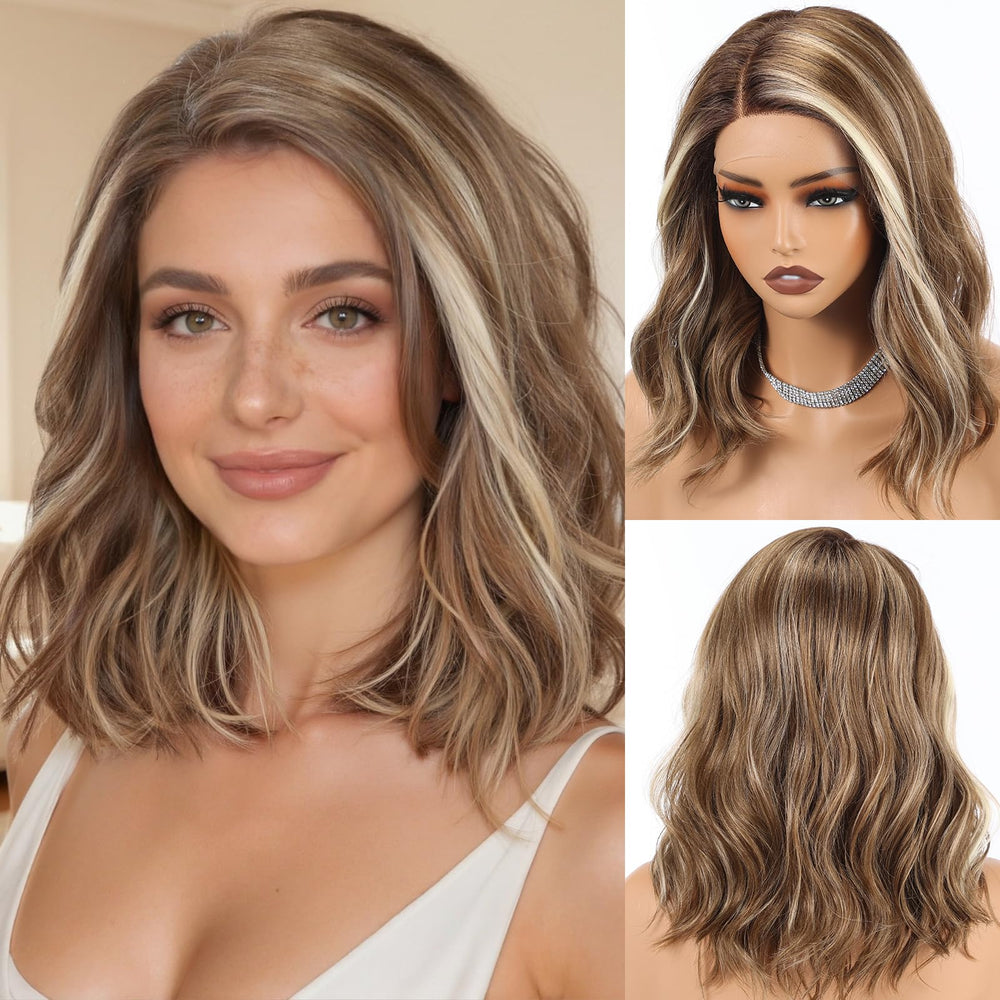 HairCube Synthetic T Lace Front Wig with undetectable front lace for seamless daily wear.