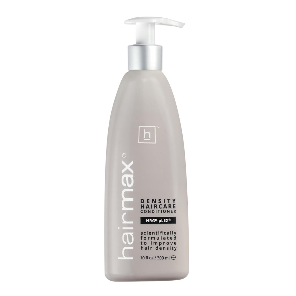Hairmax Density Conditioner bottle pour demonstrates easy application for thinning hair