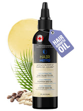 HAIRMETTO pumpkin seed oil bottle for targeted scalp nourishment.