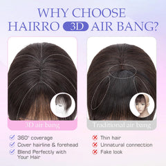 Hairro clip-on bangs wispy air bangs for effortless daily styling