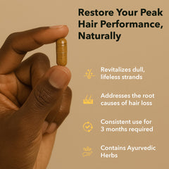 HairSmart H5 Grow+ label close-up highlighting Biotin and Ayurvedic herbs for hair vitality
