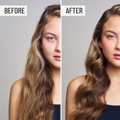 Hairstory Hair Balm application demonstrates easy styling between wash days.