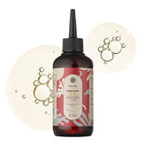 HairTry Babyhair Fever bottle pour demonstrates direct scalp application for nourishing roots