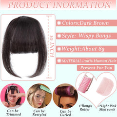 HAITOO French bangs close-up showing thickness and coverage