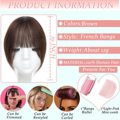 HAITOO clip-in bangs easy to attach for instant style.