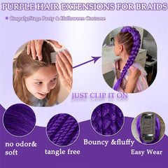 HAITOO cosplay ponytail purple 26 inch for quick character looks.