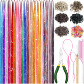 HAITOO hair tinsel kit with 20 colors for vibrant party-ready looks.