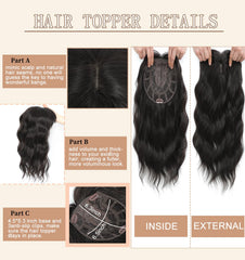 HAITOO Hair Toppers curly-wavy texture adds volume and bounce for everyday wear