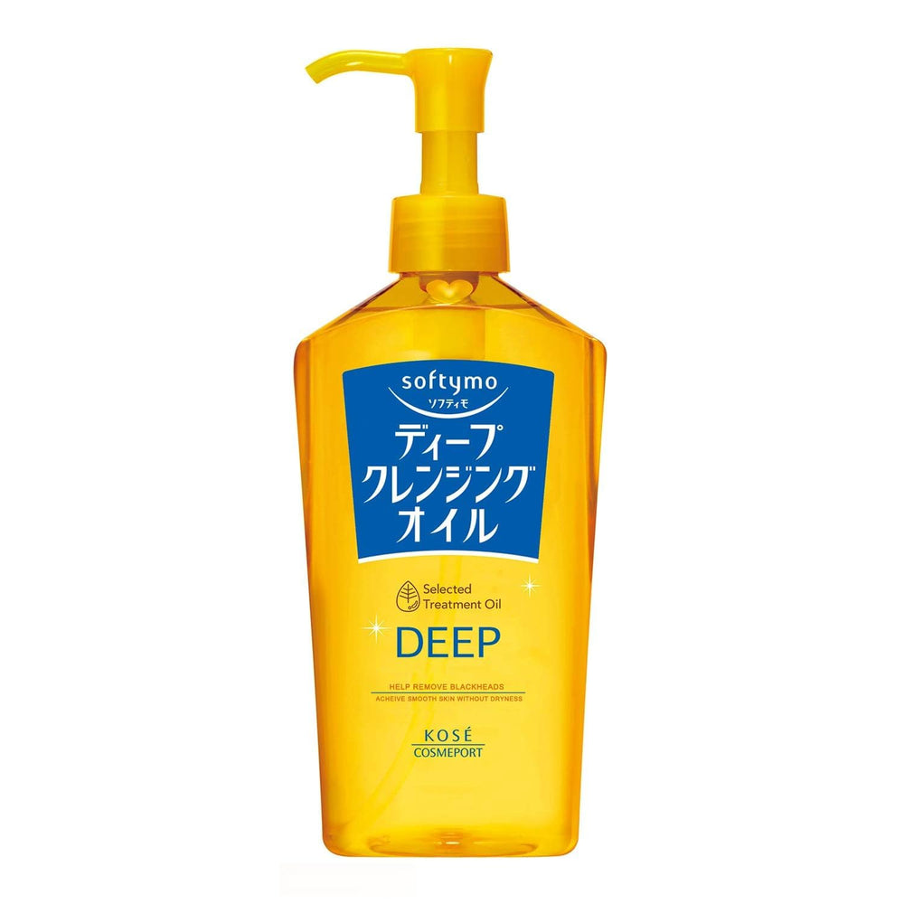 HAKOCO KOSE Softymo Deep Cleansing Oil bottle with pump for easy application