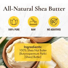HalalEveryDay ethically sourced Ghana shea butter evokes traditional processing and authentic texture.