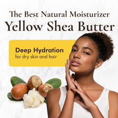 HalalEveryDay pure unrefined grade A shea butter in a golden hue for natural care.