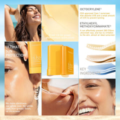 Halo East Sunscreen Stick Face No White Cast keeps skin natural.