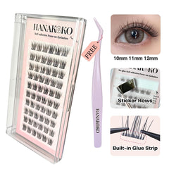 HANAKOKO 10-13mm clusters ready for quick DIY lash look